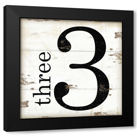 Farmhouse Three 3 Black Modern Wood Framed Art Print with Double Matting by Pugh, Jennifer