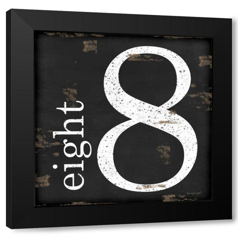 Farmhouse Eight 8 Black Modern Wood Framed Art Print with Double Matting by Pugh, Jennifer