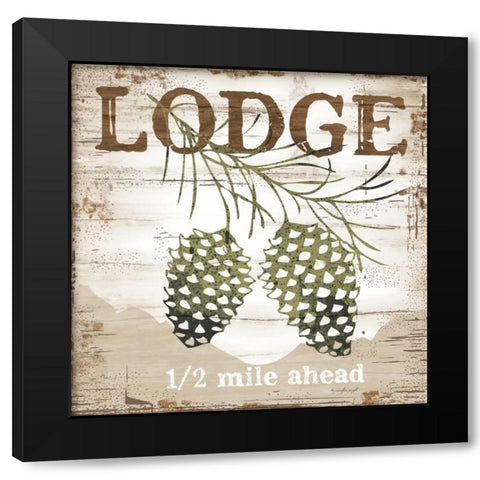 Lodge Black Modern Wood Framed Art Print by Pugh, Jennifer