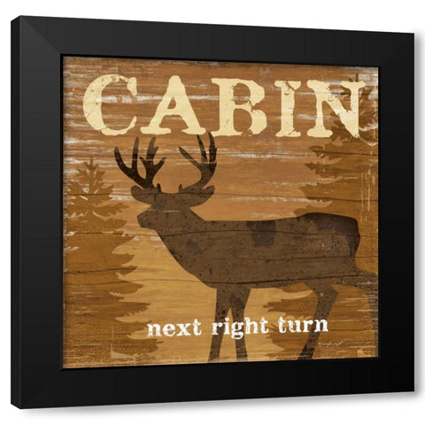 Cabin Black Modern Wood Framed Art Print with Double Matting by Pugh, Jennifer