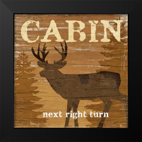 Cabin Black Modern Wood Framed Art Print by Pugh, Jennifer