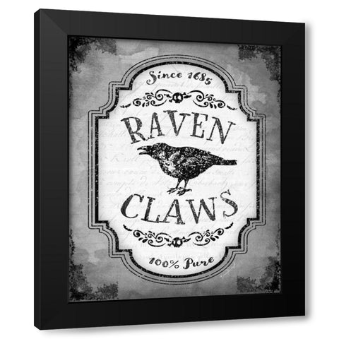 Raven Claws Black Modern Wood Framed Art Print with Double Matting by Pugh, Jennifer