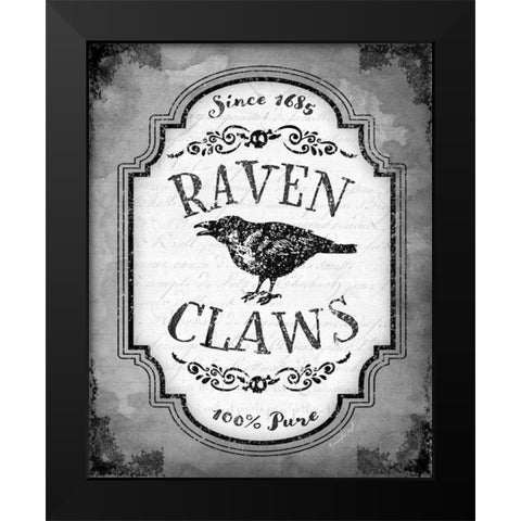 Raven Claws Black Modern Wood Framed Art Print by Pugh, Jennifer