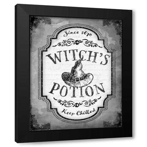 Witchs Potion Black Modern Wood Framed Art Print by Pugh, Jennifer