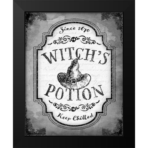 Witchs Potion Black Modern Wood Framed Art Print by Pugh, Jennifer