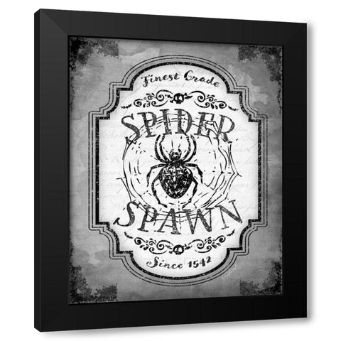 Spider Spawn Black Modern Wood Framed Art Print with Double Matting by Pugh, Jennifer