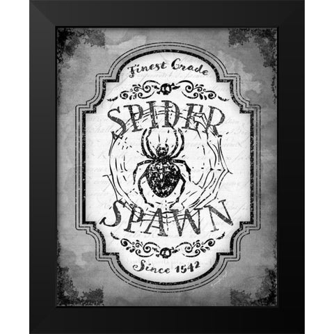 Spider Spawn Black Modern Wood Framed Art Print by Pugh, Jennifer