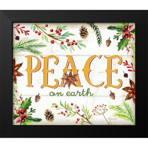 Peace Black Modern Wood Framed Art Print by Pugh, Jennifer