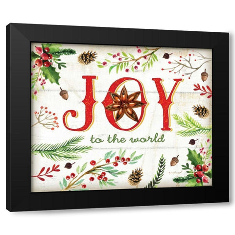 Joy Black Modern Wood Framed Art Print by Pugh, Jennifer