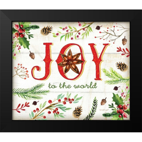 Joy Black Modern Wood Framed Art Print by Pugh, Jennifer