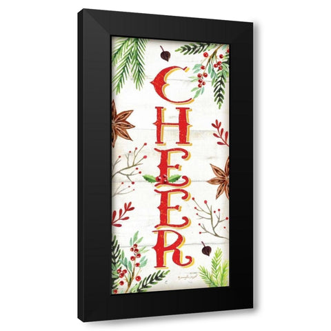 Cheer Black Modern Wood Framed Art Print by Pugh, Jennifer