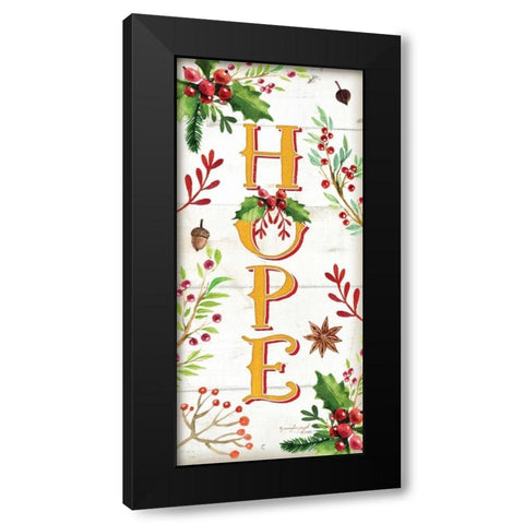 Hope Black Modern Wood Framed Art Print with Double Matting by Pugh, Jennifer