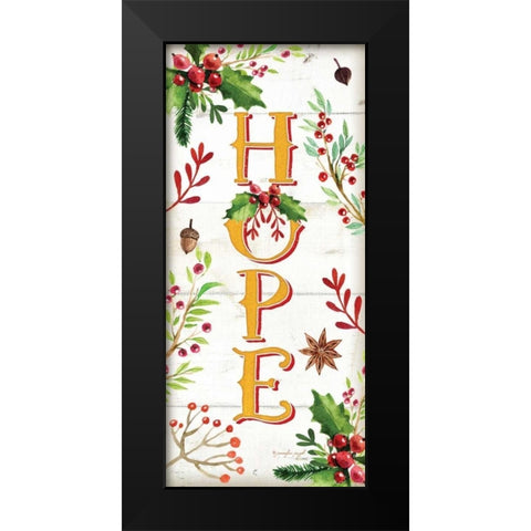 Hope Black Modern Wood Framed Art Print by Pugh, Jennifer