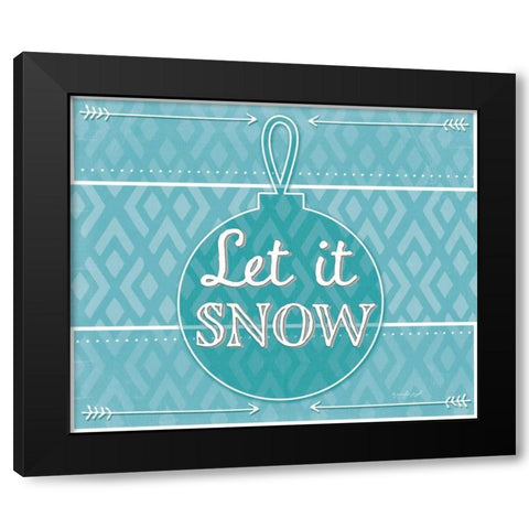 Let It Snow Black Modern Wood Framed Art Print by Pugh, Jennifer