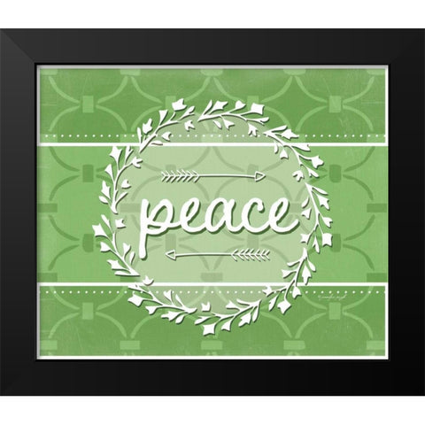 Peace Black Modern Wood Framed Art Print by Pugh, Jennifer