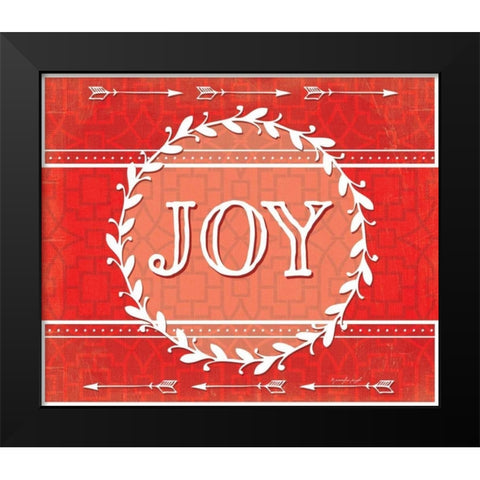 Joy Black Modern Wood Framed Art Print by Pugh, Jennifer