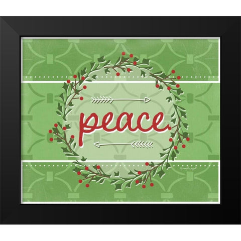 Peace Black Modern Wood Framed Art Print by Pugh, Jennifer