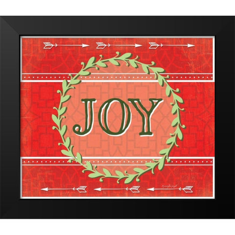 Joy Black Modern Wood Framed Art Print by Pugh, Jennifer