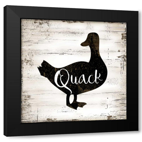 Farmhouse Duck Black Modern Wood Framed Art Print by Pugh, Jennifer