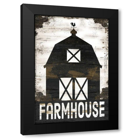 Farmhouse Barn Black Modern Wood Framed Art Print by Pugh, Jennifer