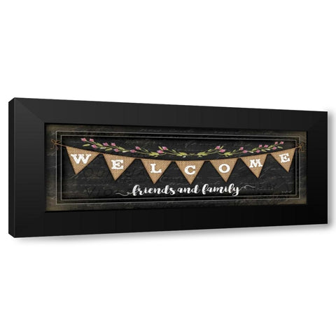 Welcome Black Modern Wood Framed Art Print with Double Matting by Pugh, Jennifer