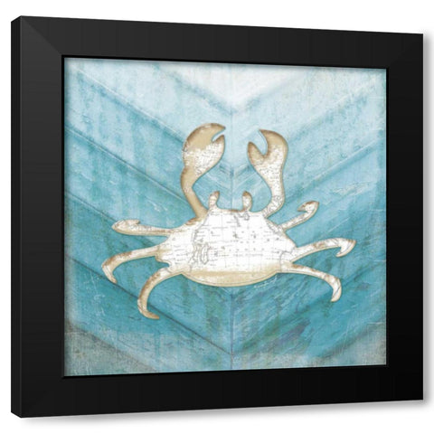 Coastal Crab Black Modern Wood Framed Art Print by Pugh, Jennifer