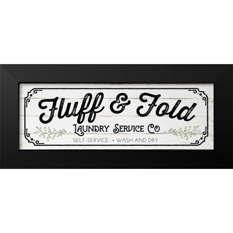 Fluff and Fold Black Modern Wood Framed Art Print by Pugh, Jennifer