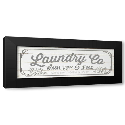 Laundry Co - Gray Black Modern Wood Framed Art Print with Double Matting by Pugh, Jennifer