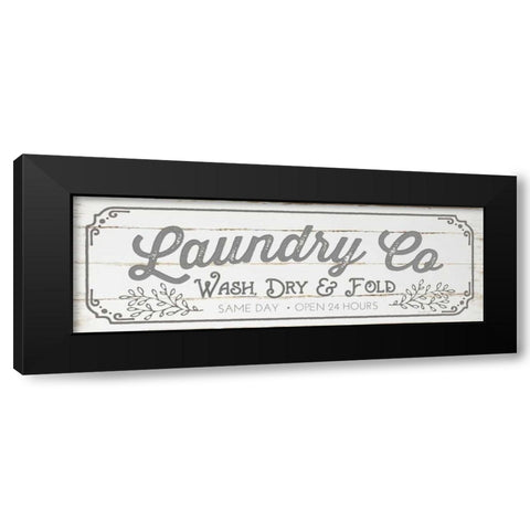 Laundry Co - Gray Black Modern Wood Framed Art Print by Pugh, Jennifer