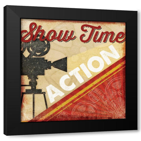 Show Time Black Modern Wood Framed Art Print with Double Matting by Pugh, Jennifer