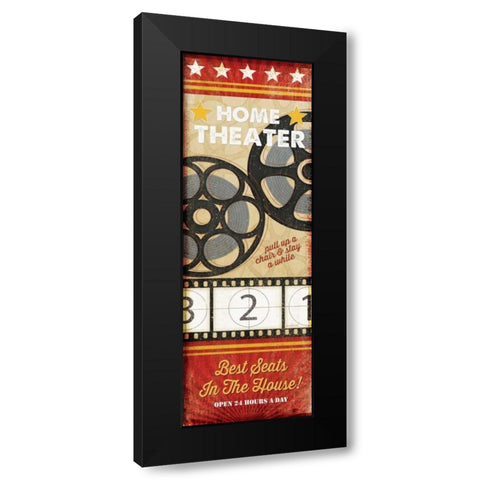 Home Theater Black Modern Wood Framed Art Print with Double Matting by Pugh, Jennifer