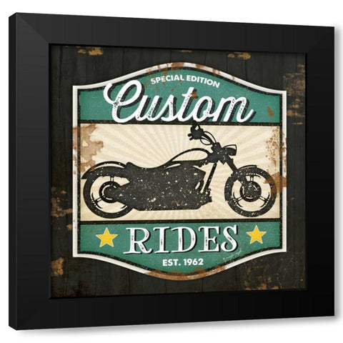 Custom Rides Black Modern Wood Framed Art Print with Double Matting by Pugh, Jennifer