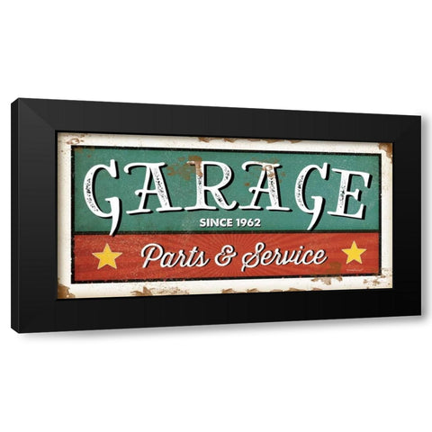 Garage Black Modern Wood Framed Art Print with Double Matting by Pugh, Jennifer