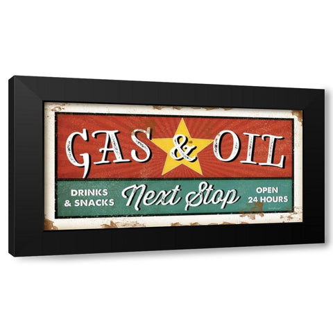 Gas and Oil Black Modern Wood Framed Art Print with Double Matting by Pugh, Jennifer