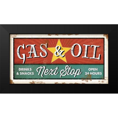 Gas and Oil Black Modern Wood Framed Art Print by Pugh, Jennifer