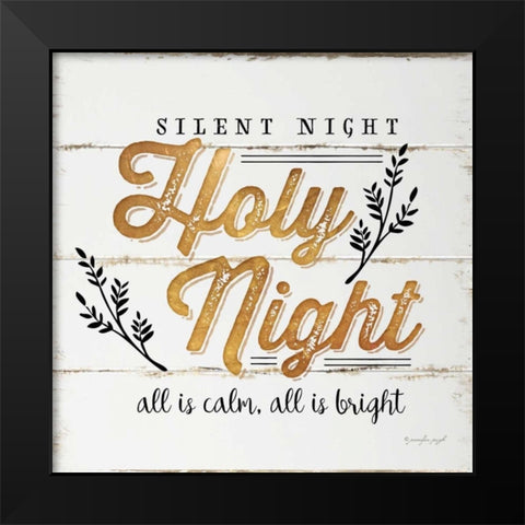 Silent Night Black Modern Wood Framed Art Print by Pugh, Jennifer