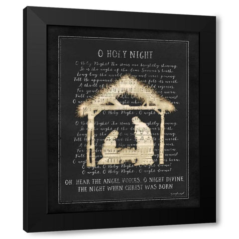 O Holy Night I Black Modern Wood Framed Art Print by Pugh, Jennifer