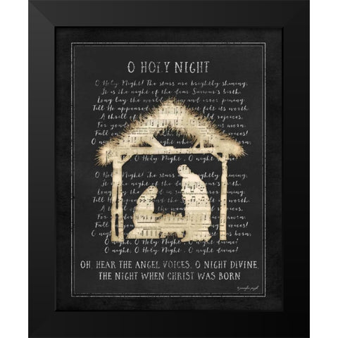 O Holy Night I Black Modern Wood Framed Art Print by Pugh, Jennifer