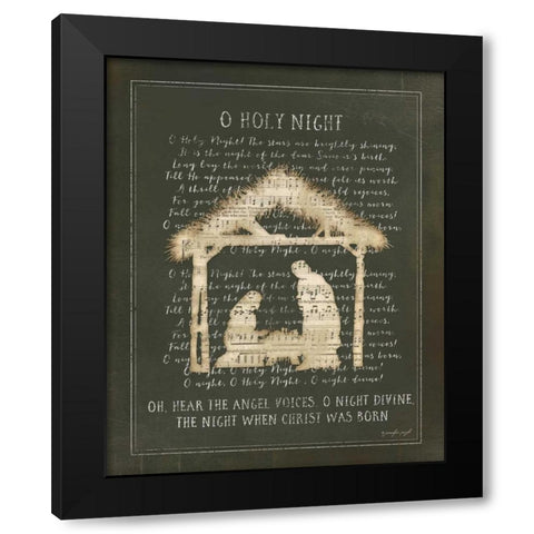 O Holy Night II Black Modern Wood Framed Art Print with Double Matting by Pugh, Jennifer