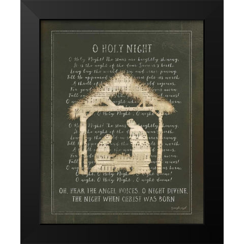 O Holy Night II Black Modern Wood Framed Art Print by Pugh, Jennifer