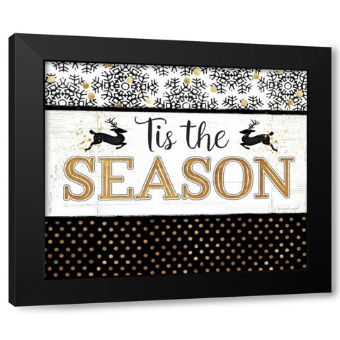 Tis the Season Black Modern Wood Framed Art Print by Pugh, Jennifer