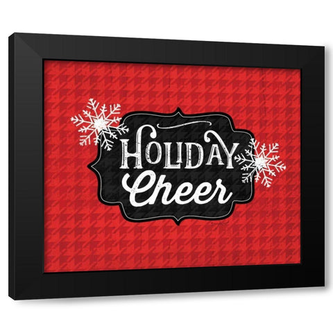 Holiday Cheer Black Modern Wood Framed Art Print by Pugh, Jennifer