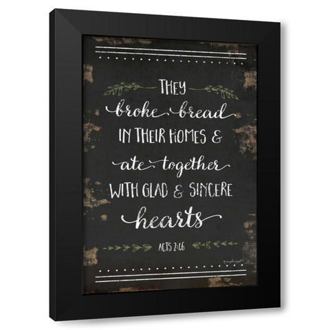 They Broke Bread I Black Modern Wood Framed Art Print with Double Matting by Pugh, Jennifer