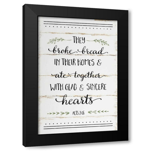 They Broke Bread II Black Modern Wood Framed Art Print with Double Matting by Pugh, Jennifer