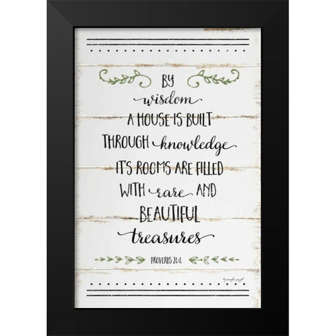 By Wisdom II Black Modern Wood Framed Art Print by Pugh, Jennifer