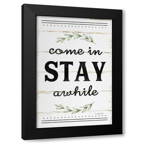 Come In, Stay Awhile II Black Modern Wood Framed Art Print with Double Matting by Pugh, Jennifer