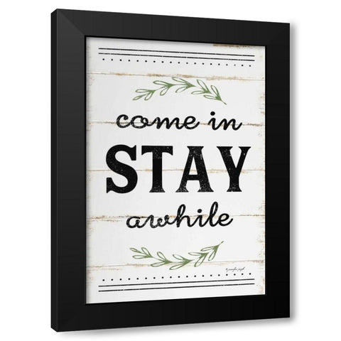 Come In, Stay Awhile II Black Modern Wood Framed Art Print by Pugh, Jennifer