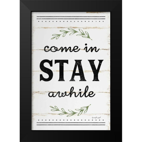 Come In, Stay Awhile II Black Modern Wood Framed Art Print by Pugh, Jennifer