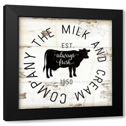 Milk and Cream Company Black Modern Wood Framed Art Print by Pugh, Jennifer