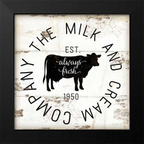 Milk and Cream Company Black Modern Wood Framed Art Print by Pugh, Jennifer